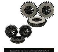 SPAZZOLE OLLETTO LUCIDATRICE PL515 RICAMBIO TRIS SPAZZOLE FELTRO+ SETOLE STRETTE