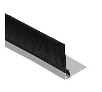 spazzole paravento in lega di alluminio, Aluminum Alloy & PP Door Strip Brush H/F/T Type Silver 1m Length 10-300mm Height(Silver-f Type,30mm)