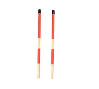 Spazzole per Batteria in Legno 1 Paio, 19 Asticelle Rosse