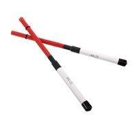 Spazzole per Batteria in Nylon Rosso per Jazz e Pratica, Ergonomiche | Impugnatura Comoda, Design Compatto, Uso Versatile, Accessorio per Percussioni Acustiche, Set da Due