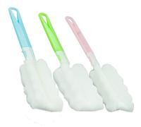 Spazzole per bottiglie in spugna, con manico lungo regolabile, morbide spazzole per la pulizia dei piatti, per tazze, bollitori, bicchieri da vino e biberon (3 pezzi)