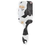 Spazzole per capelli antistatiche per cani di Terranova in stile cartone animato, per tutti i tipi di capelli, con manico ergonomico cepillo para cabello