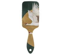 Spazzole per capelli antistatiche retrò con gru a corona rossa giapponese Progettato massaggio del cuoio capelluto per capelli lunghi con manico ergonomico cepillo anti crespo para cabello