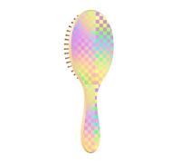 Spazzole per capelli in legno Colorato Design Laser Quadrati Spazzola per capelli fini Spazzole per capelli in legno per le donne Spazzola per capelli in legno Massaggio