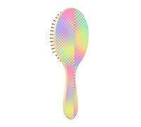 Spazzole per capelli in legno Colorato Design Laser Strisce Paddle Spazzola per capelli per le donne Spazzole per capelli in legno per le donne Spazzola per capelli