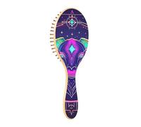 Spazzole per capelli in legno Colorato Glitter Tarocchi Astrologia Mucca Paddle Spazzola per capelli Spazzola in legno per capelli Spazzola per capelli Naturale