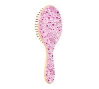 Spazzole per capelli in legno Consapevolezza del seno Mese Amore Legno Paddle Brush Spazzola di legno Per La Crescita Dei Capelli Naturale Spazzola Per