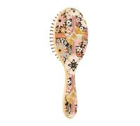 Spazzole per capelli in legno retrò pesca dipinto a mano stile pagaia spazzola per capelli in legno per la crescita dei capelli spazzola di massaggio dei capelli