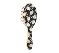Spazzole per capelli in legno Spazzola per capelli Paddle Per Le Donne Spazzola per capelli in legno Massaggio Spazzola per capelli Tartaruga su sfondo nero