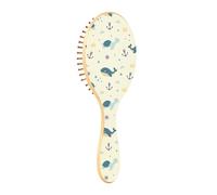 Spazzole per capelli in legno Spazzola per capelli Paddle Spazzola in legno per la crescita dei capelli Spazzola per massaggio dei capelli Modello senza soluzione di continuità Carino Turtle Whale