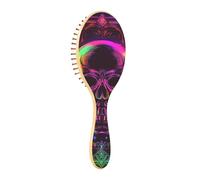Spazzole per capelli in legno Tarocchi Misteriosi Scheletro astrologico Spazzola per capelli Paddle per le donne Spazzola per capelli in legno per le donne Spazzola in legno naturale