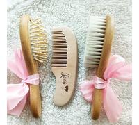 Spazzole Per Capelli Per Neonati Con Nome Personalizzato, Spazzola Per Capelli Neonato In Legno, Spazzola Per Capezzolo, Spazzola Per La Cura Del Bagno Del Neonato, Lana Morbida