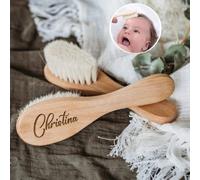Spazzole per capelli personalizzate per il bambino, incisione nome del bambino, spazzola in legno per neonato, spazzola pettine per nascita/battesimo/compleanno, regali baby shower