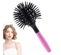 Spazzole per capelli rotonde 3D, spazzola per capelli bomba Spazzola per districante sferica a 360 gradi per donne, pettine per styling resistente al calore per ricci/lunghi/bagnati/asciutti