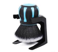 Spazzole per dettagli auto per la pulizia degli interni dell'automobile, per setole in nylon ultra morbido e TPR, manico curvo ergonomico, presa d'aria antigraffio e cruscotto (blu)