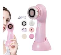 Spazzole per il viso per la pulizia - Strumento esfoliante viso con 6 testine di spazzola | Strumento di esfoliazione con massaggio su corpo, mento, guance e fronte