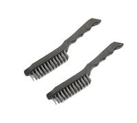 Spazzole per la pulizia, 2 pezzi, lunghezza 255 mm, spazzola in metallo, con manico in plastica, spazzola per la rimozione della ruggine, segatura, polvere, scorie di sudore