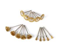 Spazzole per ruote metalliche da 15 pezzi per smerigliatrice Dremel Die utensile elettrico rotante accessori per incisore lavorazione dei metalli