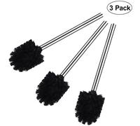 Spazzole per toilette in plastica LUOEM 3 pezzi con manico in acciaio