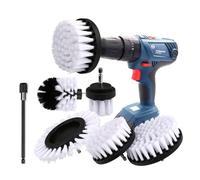 Spazzole per Trapano,6 Pezzi Spazzole per Trapano Elettrico,Spazzola per Trapano Set di Pulizia Perfetto per la Pulizia Toilette Cucina Bagno Doccia Piastrelle Lavello Auto (Bianco)