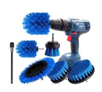 Spazzole per Trapano,6 Pezzi Spazzole per Trapano Elettrico,Spazzola per Trapano Set di Pulizia Perfetto per la Pulizia Toilette Cucina Bagno Doccia Piastrelle Lavello Auto (Blu)