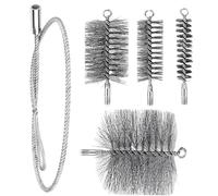 Spazzole Per Tubi Da Stufa Pulizia Canna Fumaria Set Spazzole Pulizia Camini 4 Misure (30-150mm) - Rimozione Cenere/Calore Per Stufe/Caldaie/BBQ, Acciaio Inox Anticalore 985g, Uso Interno/Esterno
