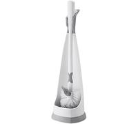 Spazzole per WC, Scopino for WC da parete for uso domestico, set di spazzole a gomito for la pulizia del bagno con manico lungo(Gray)