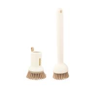 Spazzole Pulizia Manico Lungo per Uso Cucina 2 Pezzi con Dispenser Sapone