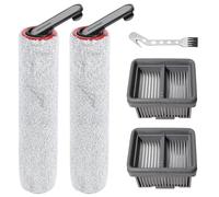 Spazzole Rullo +filtro accessori per Dreame H12 Pro Ultra/H13 Pro aspirapolvere per liquidi e asciutti Parti di ricambio,2 Rulli per spazzole+2 Filtri per la pulizia(Non compatibile per H12 Pro)
