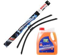 Spazzole Tergicristallo AeroTwin SET BOSCH A120S + Dr.Wack Pulitore Per Vetri 3L