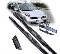 Spazzole tergicristallo per Auto, per Nissan, per Micra K12 K13 2002~2017 Accessori Auto Anteriori 2003 2004 2010 2011 2014 2015 2016 (Colore : B, Dimensioni : 2002-2010 K12),A,2002-2010 K12