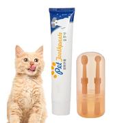 Spazzolini da denti e dentifricio per animali domestici, set di spazzolini a setole fini per una pulizia a 360 gradi, forniture per cani adulti e gatti per negozi di animali, casa, ospedale per