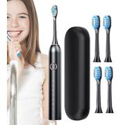 Spazzolini da denti elettrici per viaggi, spazzolini da denti ricaricabili con custodia | Spazzolini da denti elettrici - Spazzolino da denti ricaricabile, dura 180 jou, 40.000 VPM, pulizia in