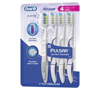 Spazzolini Elettrici Oral-B 3D White Pulsar, Medio (4 Pezzi), VENDITORE UK