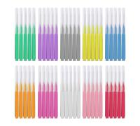 Spazzolini interdentali da 50 pezzi, 6 misure, mini pennelli per filo interdentale, spazzolino da denti Tipi, spazzolino da denti dentali, spazzolino per filo interdentale, spazzolini interdentali