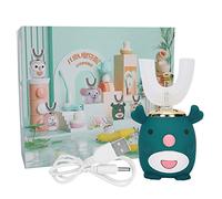 Spazzolino 36 Gradi BambiniSpazzolino denti elettrico per bambini, spazzolino denti a forma di U con ricarica wireless, spazzolino sonico con ricarica impermeabile, spazzolino automatico(6-14 J