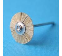 Spazzolino a disco montato Ø diam. 22 mm - setola bianca conf. da 12 pz.