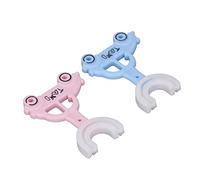 Spazzolino a Forma di U, Spazzolino in Silicone, Testa Morbida, Simpatico Cartone Animato, Auto Portatile a Forma di Auto per Viaggi a Casa per Bambini di 2-6 Anni