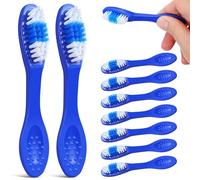Spazzolino Anti-autolesionismo Manico Corto e Testina Piccola | Nylon e Plastica, Presa Ergonomica Antiscivolo, Uso Istituzionale e Delicata di Gengive e Protesi