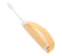 Spazzolino Ausiliario Giallo Silicone per Anziani | Impugnatura Ergonomica, Adatto a Tremori della Mano, per Igiene Orale Quotidiana e Training Riabilitativo