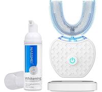Spazzolino automatico ultrasonico,Spazzolino da denti automatico Ultrasuoni 360 Gradi Spazzolino elettrico Ultrasuoni, Sbiancamento dei denti con timer automatico, Spazzolino da denti (bianco, 1)