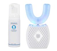 Spazzolino automatico ultrasonico,Spazzolino da denti automatico Ultrasuoni,Spazzolino elettrico sonico 360 ° con timer automatico (bianco, 1)