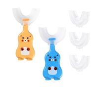 Spazzolino Bambini A Forma Di U Belli Denti 360 Gradi Ergonomico Lava Lavadenti Bambino Sorriso Sano Dentinale Healthy Smile Children Toothbrush Oral Care Bimbi Bimbo 1 Anno 2 3 4 Anni Silicone Shaped