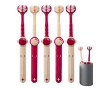 Spazzolino da Denti 3 Lati,5 Pezzi Set Spazzolini Morbidi con Motivi Spaziali | Strumento Riutilizzabile Per Cura Gengivale Delicata E Spazzolamento, Per Bambini 3-12 Anni, Per Viaggio, Bagno E Casa