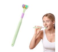 Spazzolino da denti a 3 lati - Spazzolino da denti per autismi a 3 lati | Spazzolino da denti sensoriale per autismo, spazzola per pulizia completa a forma di V con manico antiscivolo, spazzolino da
