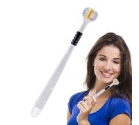 Spazzolino da denti a 3 teste | Spazzolino a tripla setole morbide | Pulizia in profondità, cura completa dei denti e delle gengive, spazzolino da viaggio compatto per adulti, ortodonzia