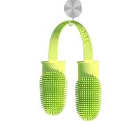 Spazzolino da denti a forma di cane, con setole per animali domestici, in silicone riutilizzabile, a doppio , a 360 gradi, per combattere il respiro, pulizia dei denti per piccoli e grandi