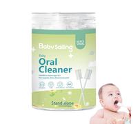 Spazzolino da denti a rete - Detergente per lingua | Spazzola per gengive in cotone e manico in carta, igiene orale 0-3 anni con punti stretti, 30 pezzi usa e getta per la casa e i viaggi, 7,5 cm