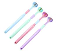 Spazzolino da denti a tre lati, colore casuale, con setole morbide, efficace design avvolgente, accessori per l'igiene orale per adulti e bambini, 4 pezzi