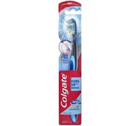 Spazzolino da denti Colgate 360 Total Advanced Floss-Tip Bristle, nero e blu, ad energia solare, unisex per adulti